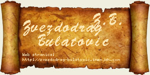 Zvezdodrag Bulatović vizit kartica